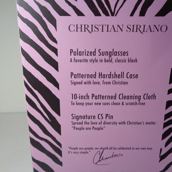 Christian Siriano NIKI Black New Sunglasses
